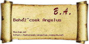 Behácsek Angelus névjegykártya